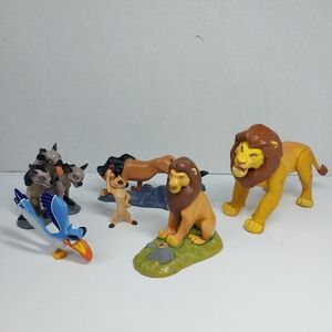 Lot of Disney Lion King PVC Figure 90s Simba Vintage Toys Simba Scar Hyenas Zazu